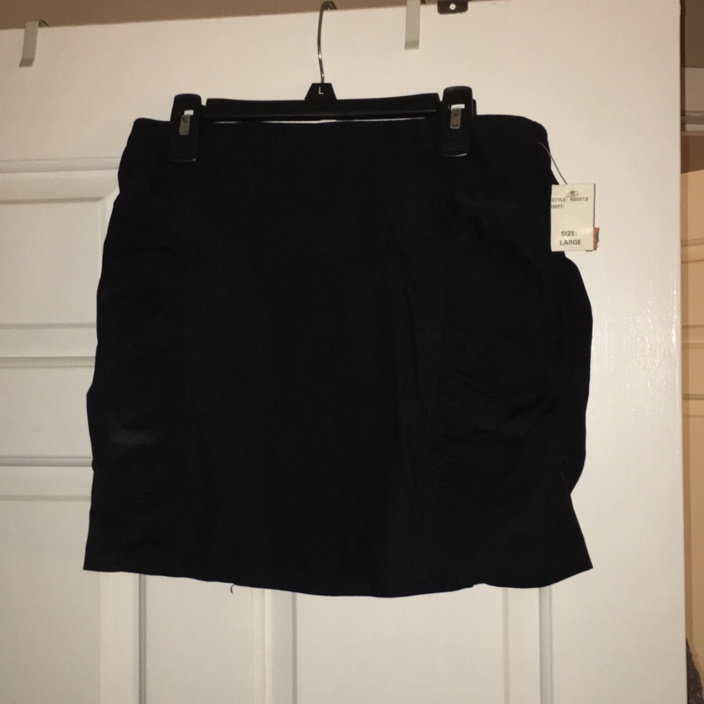 ruched mini skirt